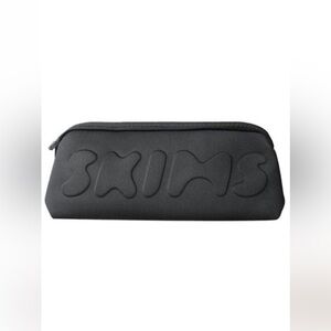 Skims Black Neoprene Zip Makeup / Travel Pouch With Zipper NWT